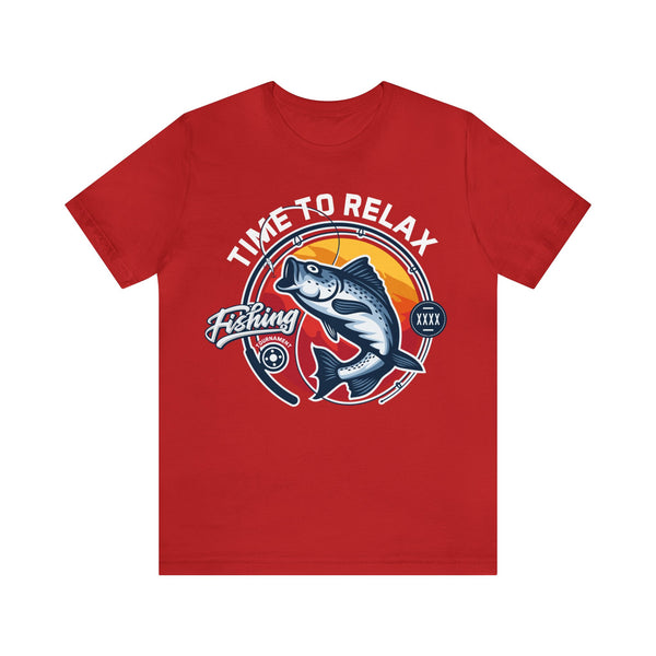 Time to relax graphic fishing shirt