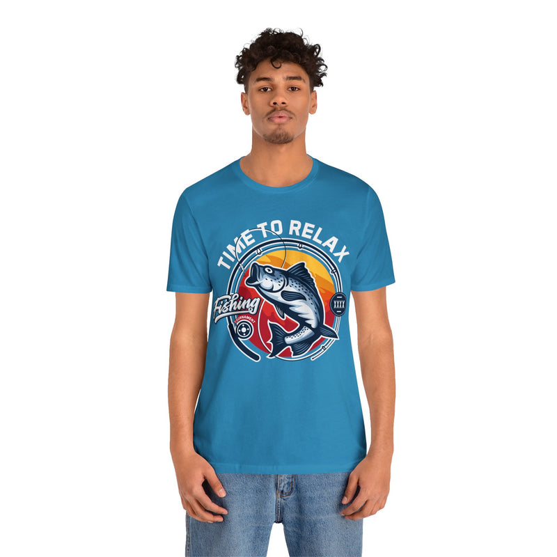 Time to relax graphic fishing shirt